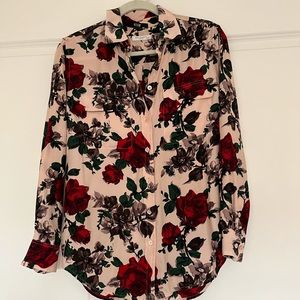 Equipment Silk Floral Blouse, XS
